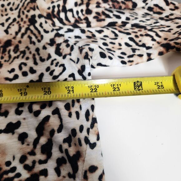 Chico's Women's Top Tunic Leopard Print, 3/4 Sleeve, Size XL - Picture 5 of 6